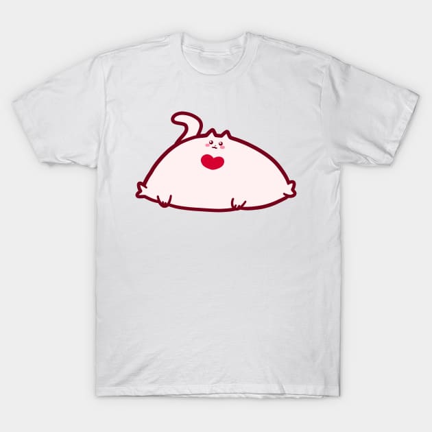 Cute Fluffy Fat Cat T-Shirt by saradaboru